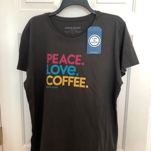 Life is Good Coffee Tee